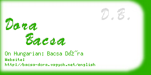 dora bacsa business card